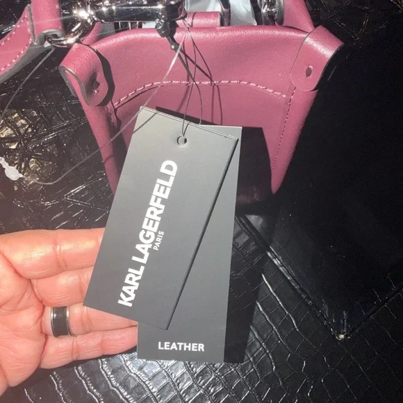 Karl Lagerfeld Paris wine cross body (Leather) - Picture 8 of 9